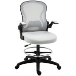 Vinsetto Silla De Dibujo Giratoria Con Reposabrazos Abatibles 59x65x102-122 Cm