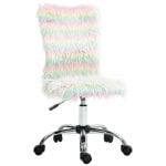 Homcom Silla De Oficina Sin Brazos Giratoria Con Altura Ajustable Multicolor
