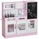 Aiyaplay Cocina de Juguete para Niños de +3 Años 83.8x26.8x81cm Rosa