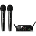 Système de microphone vocal sans fil UHF AKG WMS 40 Mini Dual Vocal US45A/C avec 2 microphones et récepteur Système de microphone vocal sans fil UHF AKG WMS 40 Mini Dual Vocal US45A/C avec 2 microphones et récepteur
