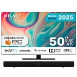 Nilait Luxe 50UC8003S 50" QLED UHD 4K Smart TV + Nilait Harmony Sound bar Barra de Som Bluetooth 2.0 30W Nilait Luxe 50UC8003S 50" QLED UHD 4K Smart TV + Nilait Harmony Sound bar Barra de Som Bluetooth 2.0 30W