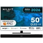 Nilait Luxe 50"UC8003S QLED UHD 4K Smart TV + Nilait Harmony Sound bar Barra de Sonido Bluetooth 2.0 30W