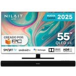 Nilait Luxe 55UC8003S 55" QLED UHD 4K Smart TV + Nilait Harmony Sound bar Barra de Som Bluetooth 2.0 30W