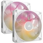 Corsair iCUE LINK RX140 MAX RGB Pack Dual Ventilador Suplementario PWM 140mm Blanco Corsair iCUE LINK RX140 MAX RGB Pack Dual Ventilador Suplementario PWM 140mm Blanco