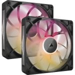 Corsair iCUE LINK RX140 MAX RGB Pack Dual Ventilador Suplementario PWM 140mm Negro Corsair iCUE LINK RX140 MAX RGB Pack Dual Ventilador Suplementario PWM 140mm Negro