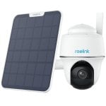 Reolink Cámara de Seguridad con Batería PT, Energía Solar, Visión Nocturna en Color HD 2K+ 5MP