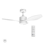 Ventilateur de plafond AIRBLISS CEILING 25WW WIFI d'origine, 106 cm, moteur CC, 25 W, avec éclairage et télécommande, WIFI, blanc