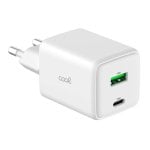 Cool Carregador Universal Ultra Fast Dual PD USB-C + USB 45W GaN Branco