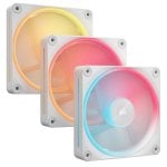 Pack de trois ventilateurs Corsair iCUE LINK LX120-R RGB PWM 120 mm Blanc Pack de trois ventilateurs Corsair iCUE LINK LX120-R RGB PWM 120 mm Blanc