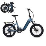 Deruiz Peridot Bicicleta Elétrica Dobrável 20" 500wh Autonomia Máx.143Km Azul