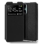 Custodia Flip Cover nera semplice e alla moda per Honor 90 5G