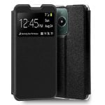 Étui à rabat noir lisse et cool pour Realme C61/C63