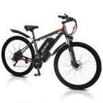 Gunai GN29 Bicicleta Elétrica de Montanha com Motor 750W, Bateria 48V/15Ah, Pneus 29*2.1'' e Autonomia 90Km Preta