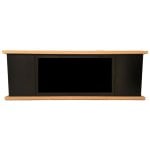 Kaminschrank Holz Anthrazit Arosio 108 Schwarz