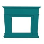 Cheminée Électrique Sined Pienza Cadre MDF Sol Bleu Turquoise