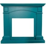 Cheminée Électrique Sined Cetona Cadre MDF Sol Bleu Turquoise