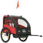 Homcom Remolque De Bicicleta Para Niños +18 Meses De 2 Plazas 140x88x90 Cm Rojo
