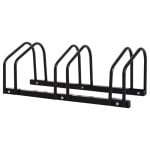 Homcom Aparcamiento Para 3 Bicicletas Soporte De Acero 76x33x27 Cm Negro
