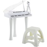 Aiyaplay Piano Electrónico Infantil Con Taburete 37x30,5x60,4 Cm Blanco