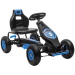 Homcom Go Kart A Pedais Para Crianças 5-12 Anos Assento Ajustável 121x58x61cm Azul