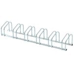 Homcom Aparcamiento Para 6 Bicicletas Soporte De Acero 179x33x27 Cm Plata