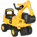 Homcom Excavadora Con Licencia Caterpillar Para Niños 85x27,5x47,5 Cm Amarillo