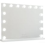 Flamingueo Espejo Maquillaje Con Luz 15 Led 3 Modos De Luz Control Táctil