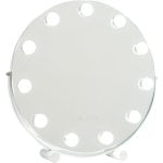 Flamingueo Miroir de maquillage avec lumière ronde 11 LED 3 modes d'éclairage Commande tactile Flamingueo Miroir de maquillage avec lumière ronde 11 LED 3 modes d'éclairage Commande tactile