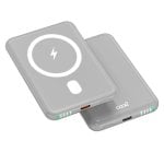 Coole universelle magnetische externe Batterie Power Bank Qi 5000 mAh Grau Coole universelle magnetische externe Batterie Power Bank Qi 5000 mAh Grau