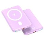 Coole universelle magnetische externe Batterie Power Bank Qi 5000 mAh Violett Coole universelle magnetische externe Batterie Power Bank Qi 5000 mAh Violett