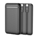 Coole externe Akku-Powerbank 5000 mAh mit USB-C / Lightning-Kabel Schwarz Coole externe Akku-Powerbank 5000 mAh mit USB-C / Lightning-Kabel Schwarz