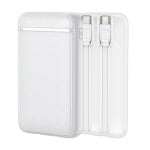Coole externe Akku-Powerbank 5000 mAh mit USB-C / Lightning-Kabel Weiß Coole externe Akku-Powerbank 5000 mAh mit USB-C / Lightning-Kabel Weiß
