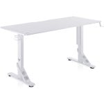 Table de bureau de jeu Valk Skuld 136x60 cm blanc