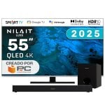 Nilait Luxe 55"UC8003S QLED UHD 4K Smart TV + Barra de sonido con subwoofer 120W Dolby, 2.1