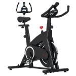 Sportnow Bicicleta Estática Con Volante De Inercia 15 Kg Carga 120 Kg Negro