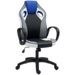 Homcom Silla Gamer Giratoria Tapizada En Pu Con Altura Ajustable Multicolor