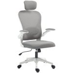 Homcom Silla De Oficina De Malla Con Reposacabezas Y Soporte Lumbar Ajustables