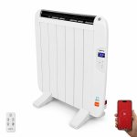 Yoevu Radiador Eléctrico Bajo Consumo 6 Elementos 900W de Pared o Pie