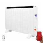 Yoevu Radiador Eléctrico Bajo Consumo 12 Elementos 2000W de Pared o Pie