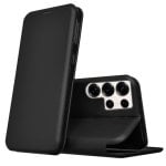 Cooles Flip Cover Elegance Schwarzes Case für Samsung Galaxy S25 Ultra