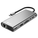 PcCom Essential HUB Docking 11 en 1 USB-C a 1x RJ45, 1x VGA, 1x HDMI 4K, 1x USB-C PD, 1x Audio Jack 3.5mm, 1x USB 3.0, 3x USB, 1x SD y TF Card Reader PcCom Essential HUB Docking 11 en 1 USB-C a 1x RJ45, 1x VGA, 1x HDMI 4K, 1x USB-C PD, 1x Audio Jack 3.5mm, 1x USB 3.0, 3x USB, 1x SD y TF Card Reader