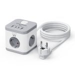 Ewent EW3863 Regleta en Bloque 3x Tomas Shucko 16A + 2x USB-A + 2x USB-C 5V/3A PD/QC 3.0 Blanca Ewent EW3863 Regleta en Bloque 3x Tomas Shucko 16A + 2x USB-A + 2x USB-C 5V/3A PD/QC 3.0 Blanca