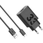 Carregador Motorola TurboPower 33W GaN Preto USB-C Carregamento Rápido