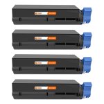 PcCom Essential OKI B432/B512/MB492/MB562/45807111 Tóner Compatible Negro Pack 4