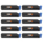 PcCom Essential OKI B432/B512/MB492/MB562/45807111 Tóner Compatible Negro Pack 10