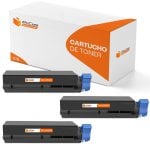 PcCom Essential OKI B410/B420/B430/B440/MB460/MB470/MB480 Tóner Compatible Negro Pack 3