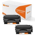 PcCom Essential HP Q7553A/53A Tóner Compatible Negro Pack 2