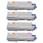 PcCom Essential OKI C532DN/C542DN/MC573DN/MC563DN Tóner Compatible Negro/Cian/Magenta/Amarillo Pack 4