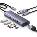 Ugreen 60515 Hub 7-em-1 USB-C para HDMI/3x USB 3.2/USB-C/SD/MicroSD Cinzento Ugreen 60515 Hub 7-em-1 USB-C para HDMI/3x USB 3.2/USB-C/SD/MicroSD Cinzento