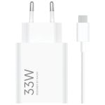 Adaptateur secteur de charge rapide USB-A 33 W Xiaomi blanc + câble USB-A vers USB-C Adaptateur secteur de charge rapide USB-A 33 W Xiaomi blanc + câble USB-A vers USB-C
